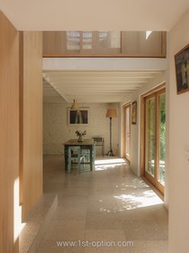 The Old Dairy - exposed brick wood paneling courtyard cobblestone french doors industrial modern gym rustic modern shabby chic - thumbnail