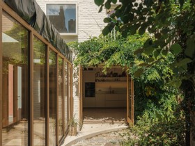 The Old Dairy - exposed brick wood paneling courtyard cobblestone french doors industrial modern gym rustic modern shabby chic - thumbnail