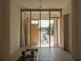 The Old Dairy - exposed brick wood paneling courtyard cobblestone french doors industrial modern gym rustic modern shabby chic - thumbnail