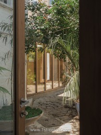 The Old Dairy - exposed brick wood paneling courtyard cobblestone french doors industrial modern gym rustic modern shabby chic - thumbnail